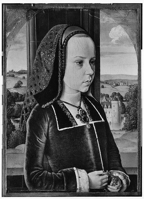 Margaret of Austria, Jean Hey (called Master of Moulins) (Netherlandish, active fourth quarter 15th century), Oil on oak panel