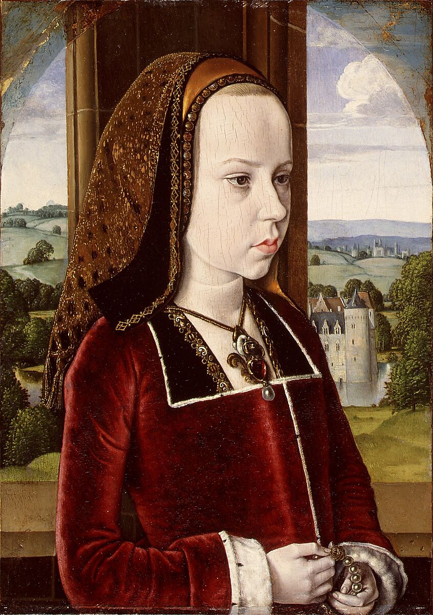Margaret of Austria, Jean Hey (called Master of Moulins) (Netherlandish, active fourth quarter 15th century), Oil on oak panel