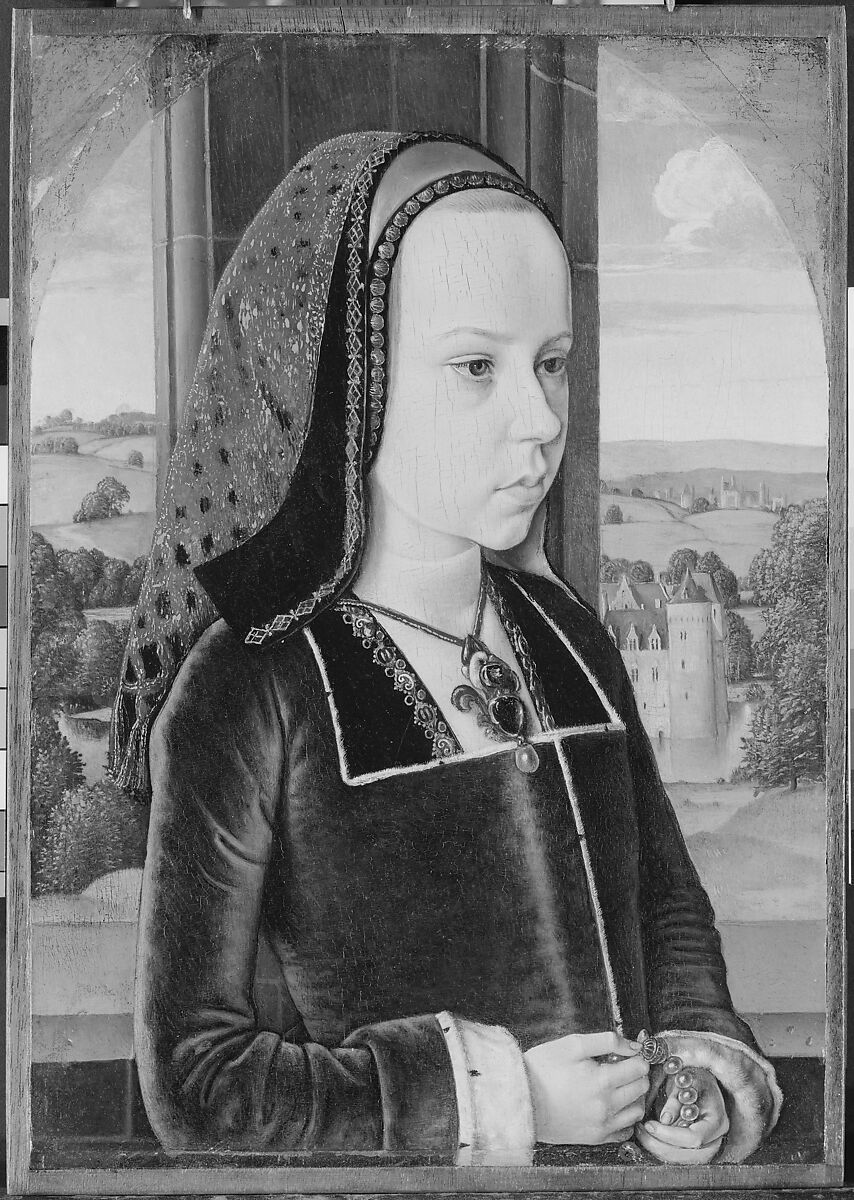 Margaret of Austria, Jean Hey (called Master of Moulins) (Netherlandish, active fourth quarter 15th century), Oil on oak panel