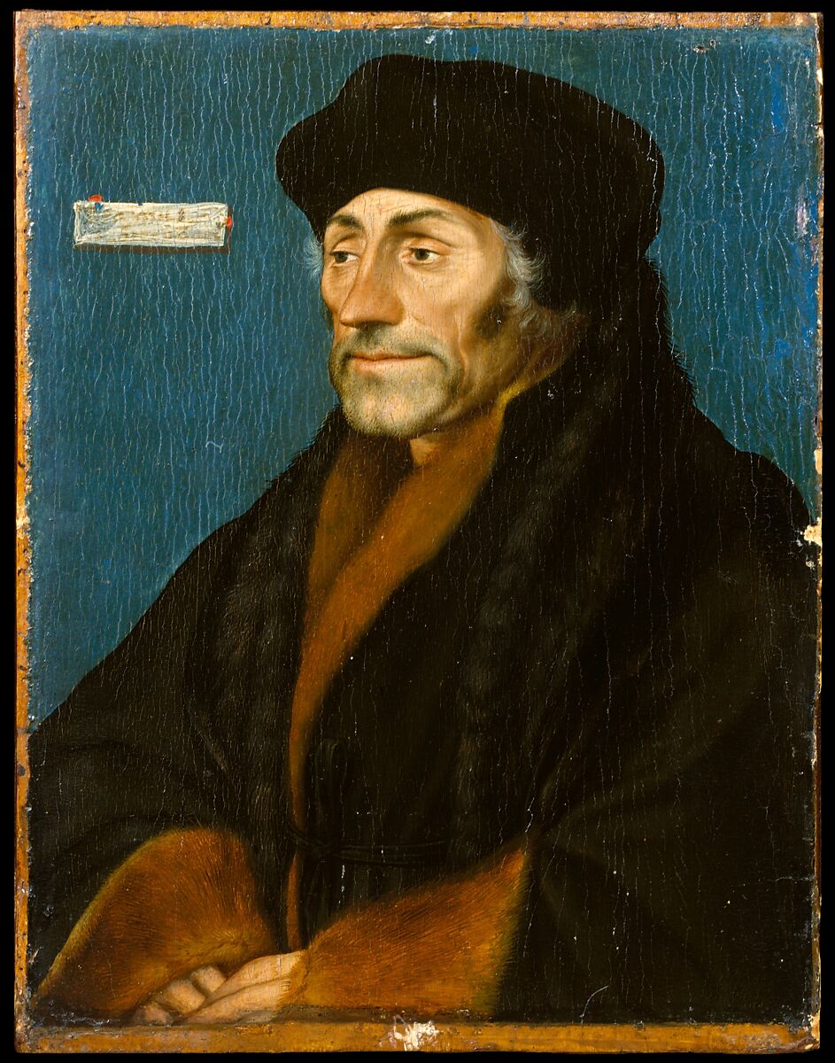 Erasmus of Rotterdam, Hans Holbein the Younger (German, Augsburg 1497/98–1543 London) (and Workshop(?)), Oil on linden panel