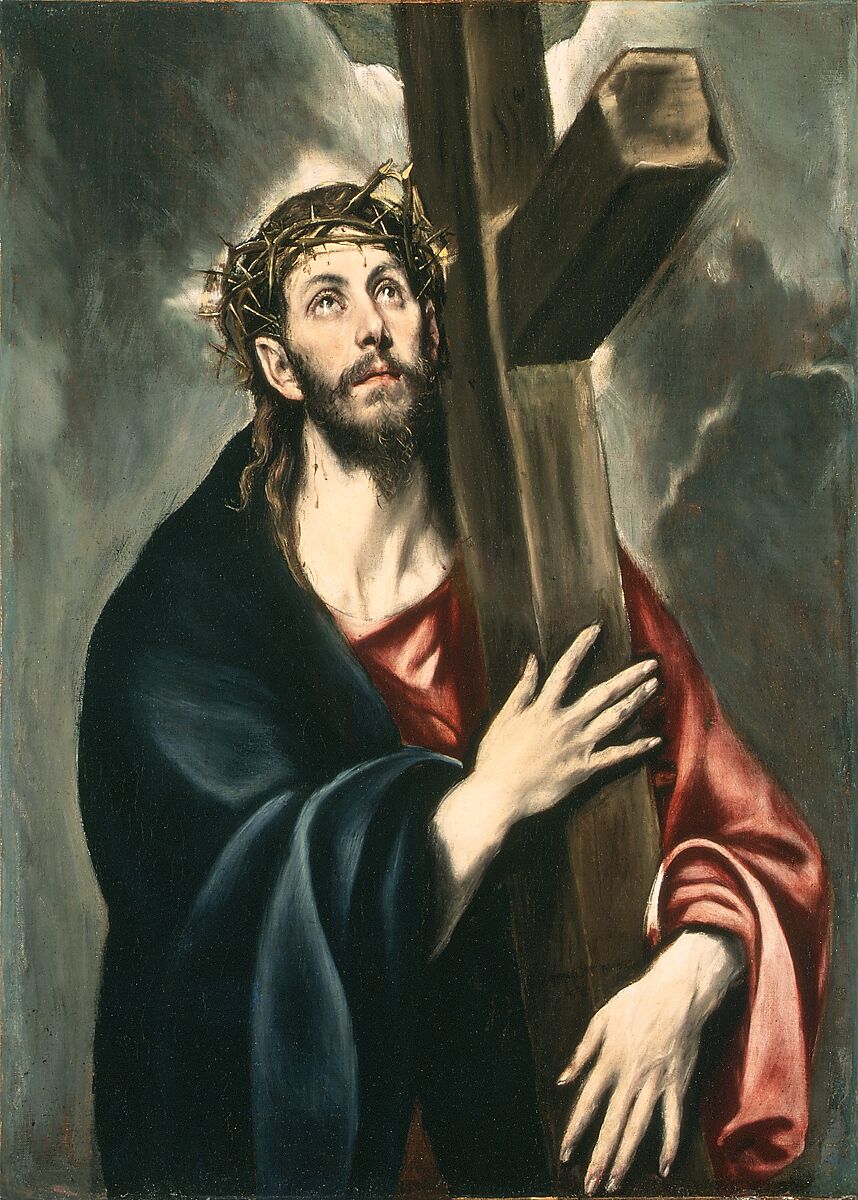 Christ Carrying the Cross, El Greco (Domenikos Theotokopoulos) (Greek, Iráklion (Candia) 1541–1614 Toledo), Oil on canvas