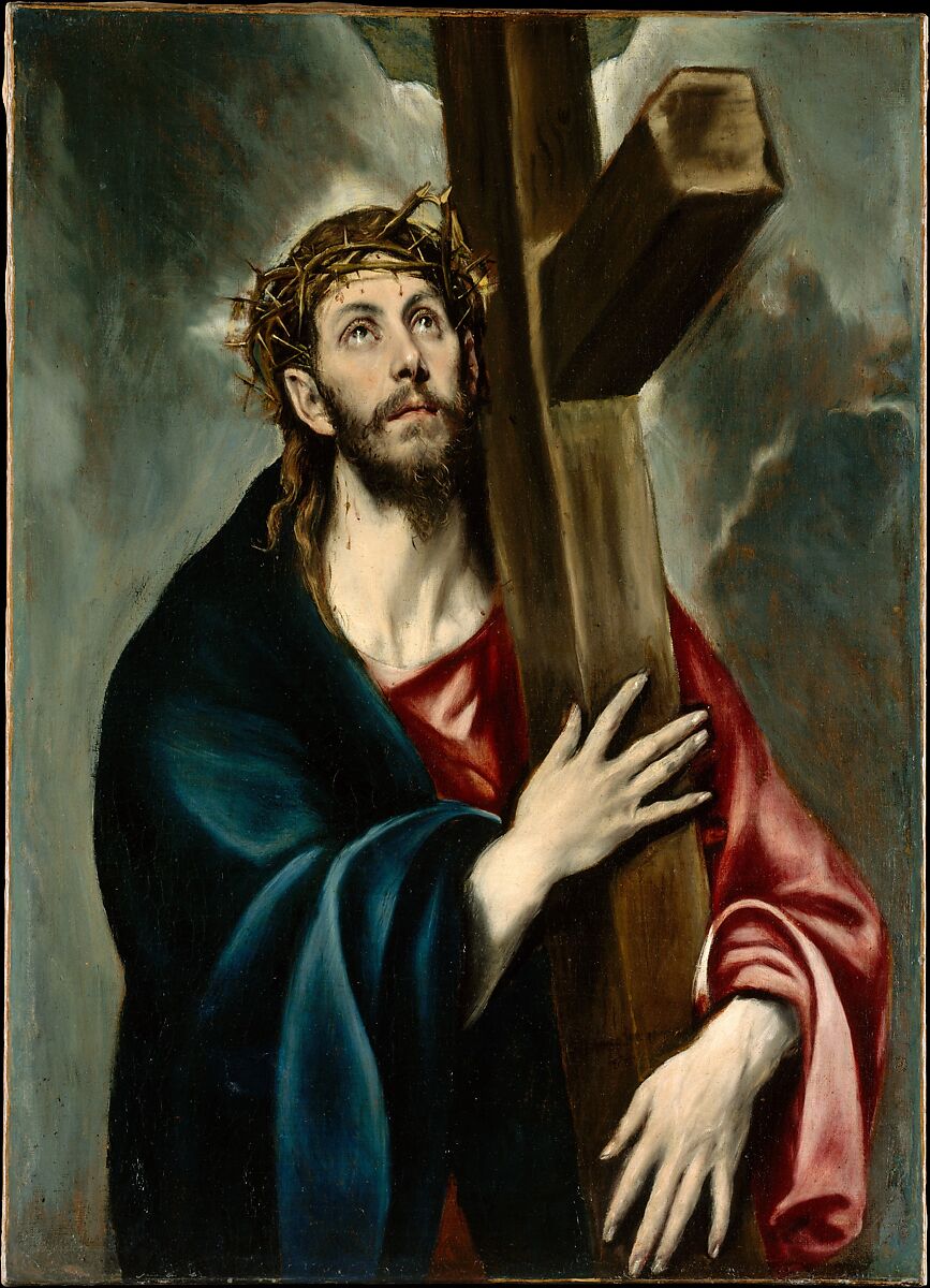 Christ Carrying the Cross, El Greco (Domenikos Theotokopoulos) (Greek, Iráklion (Candia) 1541–1614 Toledo), Oil on canvas