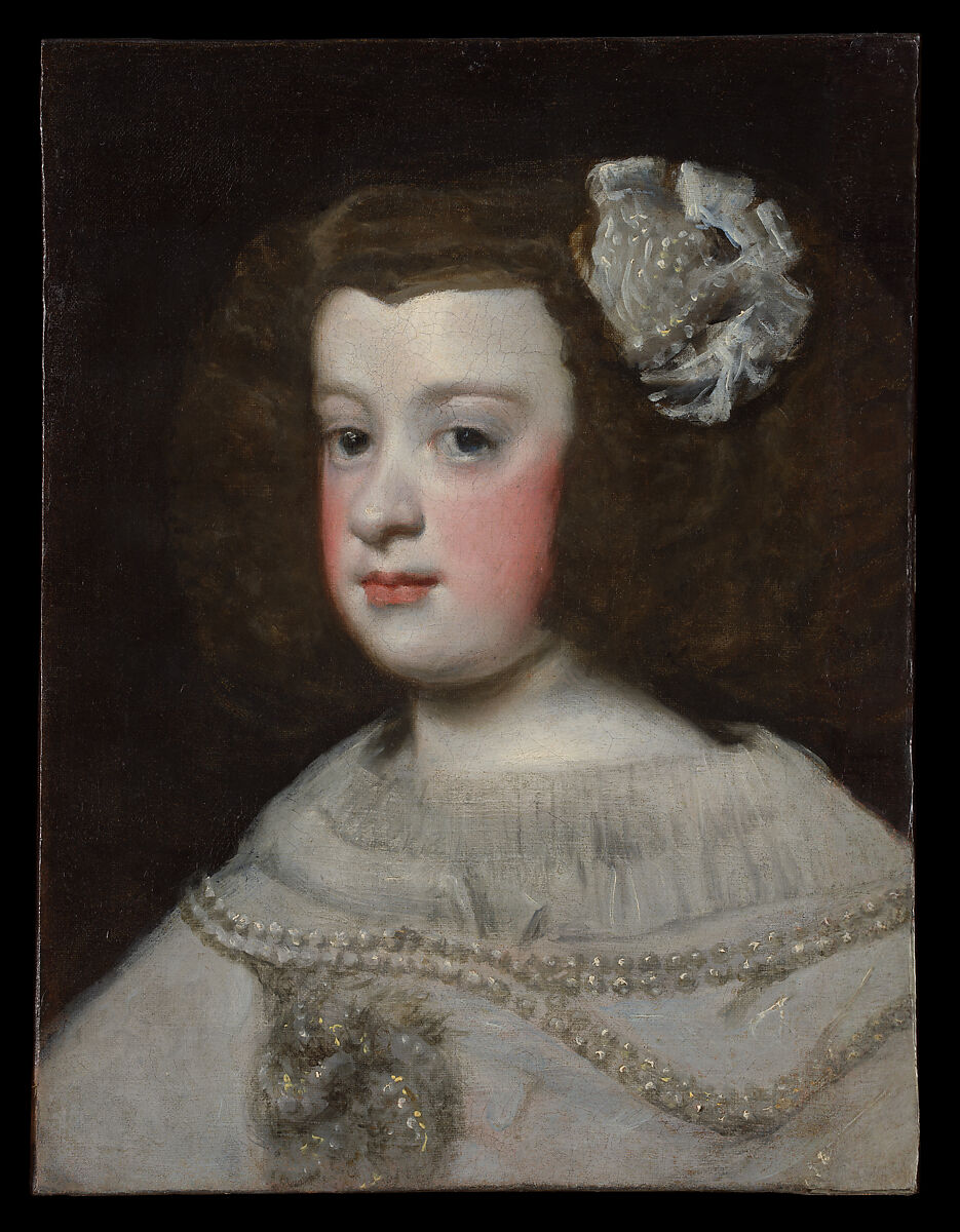 María Teresa, Infanta of Spain, Workshop of Diego Rodríguez de Silva y Velázquez (Spanish, Seville 1599–1660 Madrid), Oil on canvas 