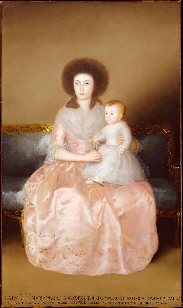 Condesa de Altamira and Her Daughter, María Agustina, Goya (Francisco de Goya y Lucientes) (Spanish, Fuendetodos 1746–1828 Bordeaux), Oil on canvas