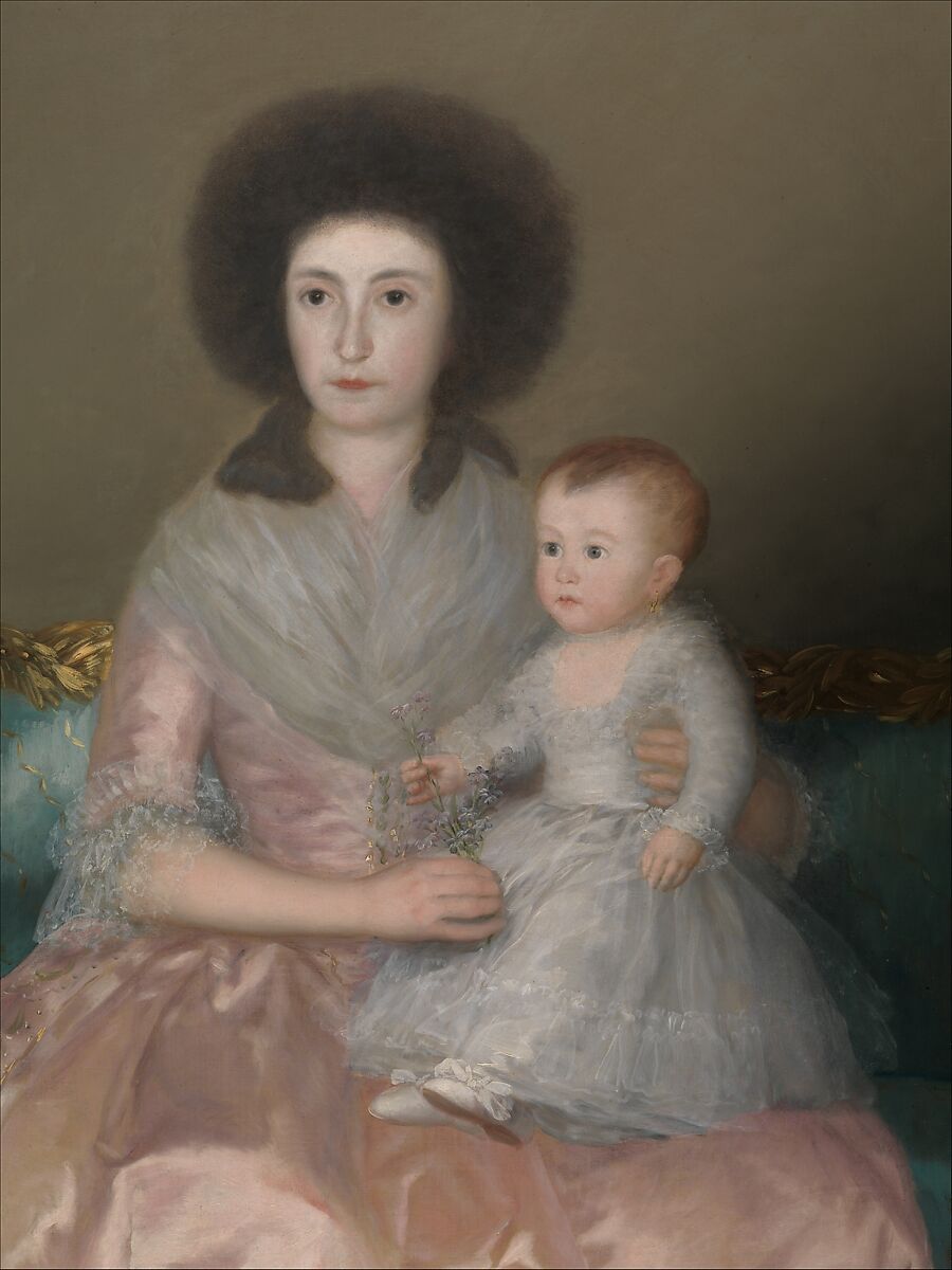 Condesa de Altamira and Her Daughter, María Agustina, Goya (Francisco de Goya y Lucientes) (Spanish, Fuendetodos 1746–1828 Bordeaux), Oil on canvas
