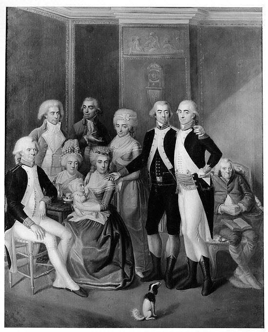 Portrait of a Military Family, early 19th century painter, Oil on canvas