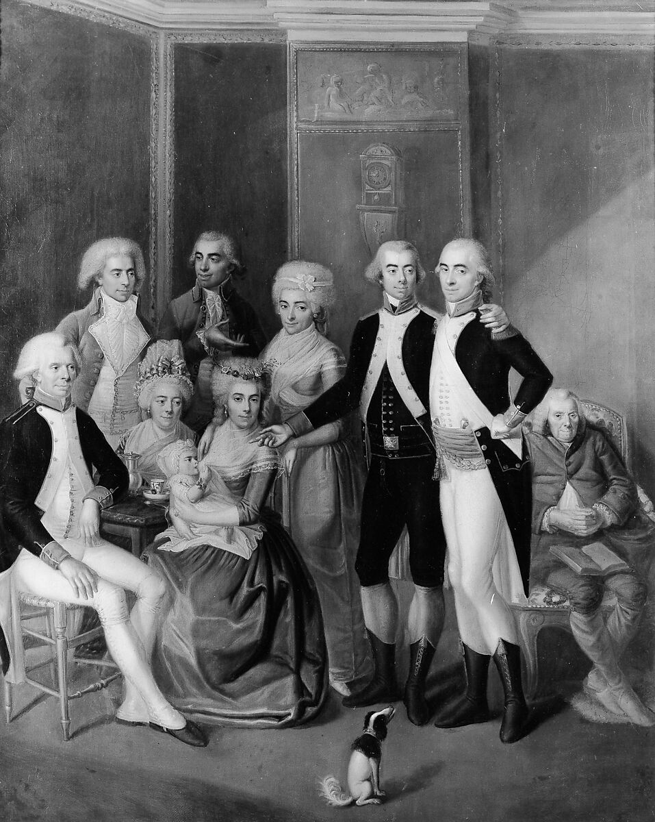 Portrait of a Military Family, early 19th century painter, Oil on canvas