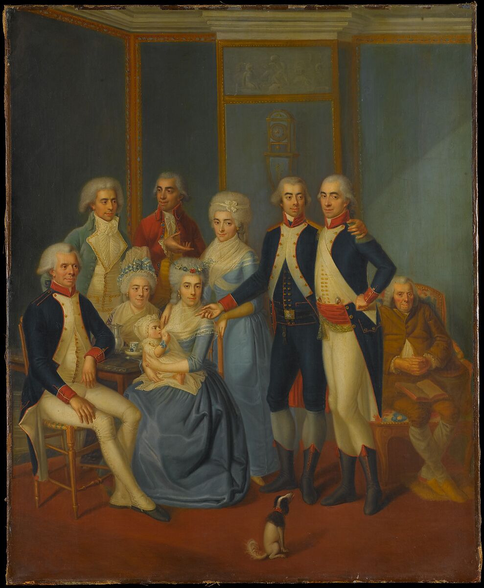 Portrait of a Military Family, early 19th century painter, Oil on canvas