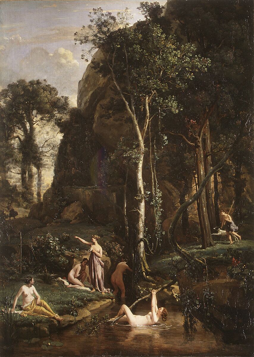 Diana and Actaeon (Diana Surprised in Her Bath), Camille Corot (French, Paris 1796–1875 Paris), Oil on canvas