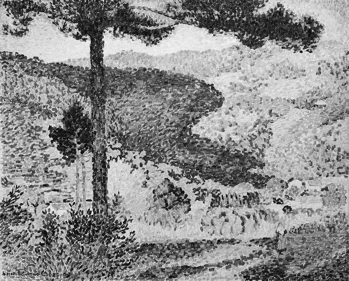 Valley with Fir (Shade on the Mountain), Henri-Edmond Cross (Henri-Edmond Delacroix) (French, Douai 1856–1910 Saint-Clair), Oil on canvas