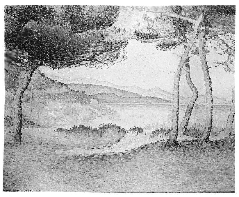 Pines Along the Shore, Henri-Edmond Cross (Henri-Edmond Delacroix) (French, Douai 1856–1910 Saint-Clair), Oil on canvas