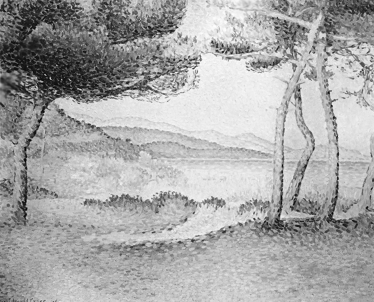 Pines Along the Shore, Henri-Edmond Cross (Henri-Edmond Delacroix) (French, Douai 1856–1910 Saint-Clair), Oil on canvas