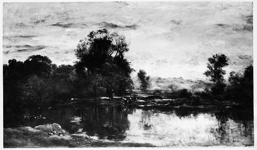 Landscape with Ducks, Charles-François Daubigny (French, Paris 1817–1878 Paris), Oil on wood
