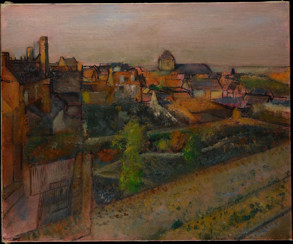 View of Saint-Valéry-sur-Somme, Edgar Degas (French, Paris 1834–1917 Paris), Oil on canvas