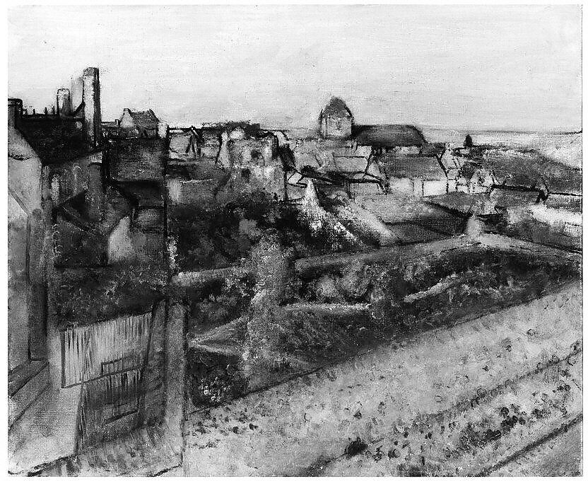 View of Saint-Valéry-sur-Somme, Edgar Degas (French, Paris 1834–1917 Paris), Oil on canvas