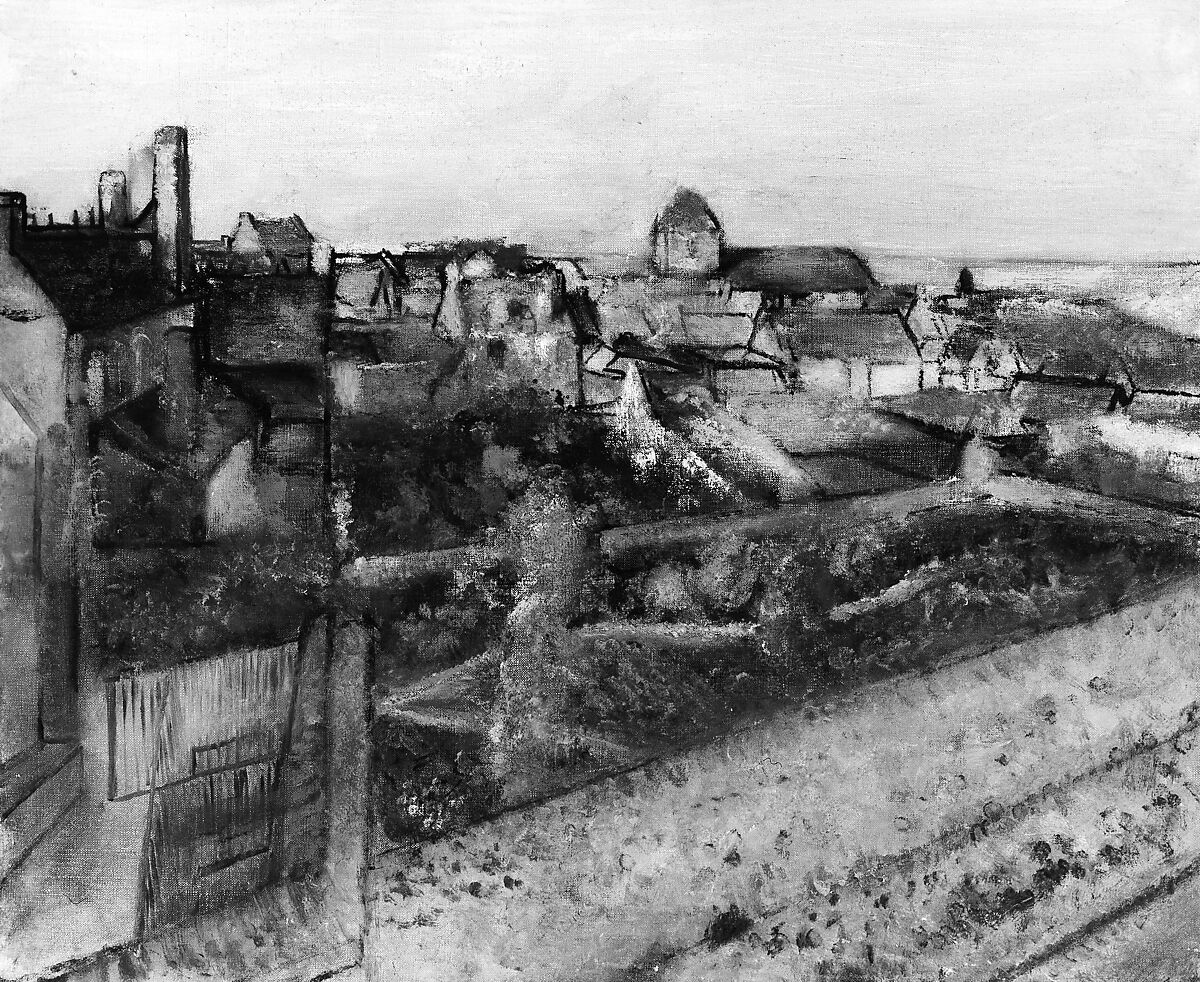 View of Saint-Valéry-sur-Somme, Edgar Degas (French, Paris 1834–1917 Paris), Oil on canvas