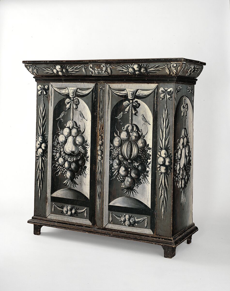 Kast, Painted yellow poplar, red oak, white pine, American