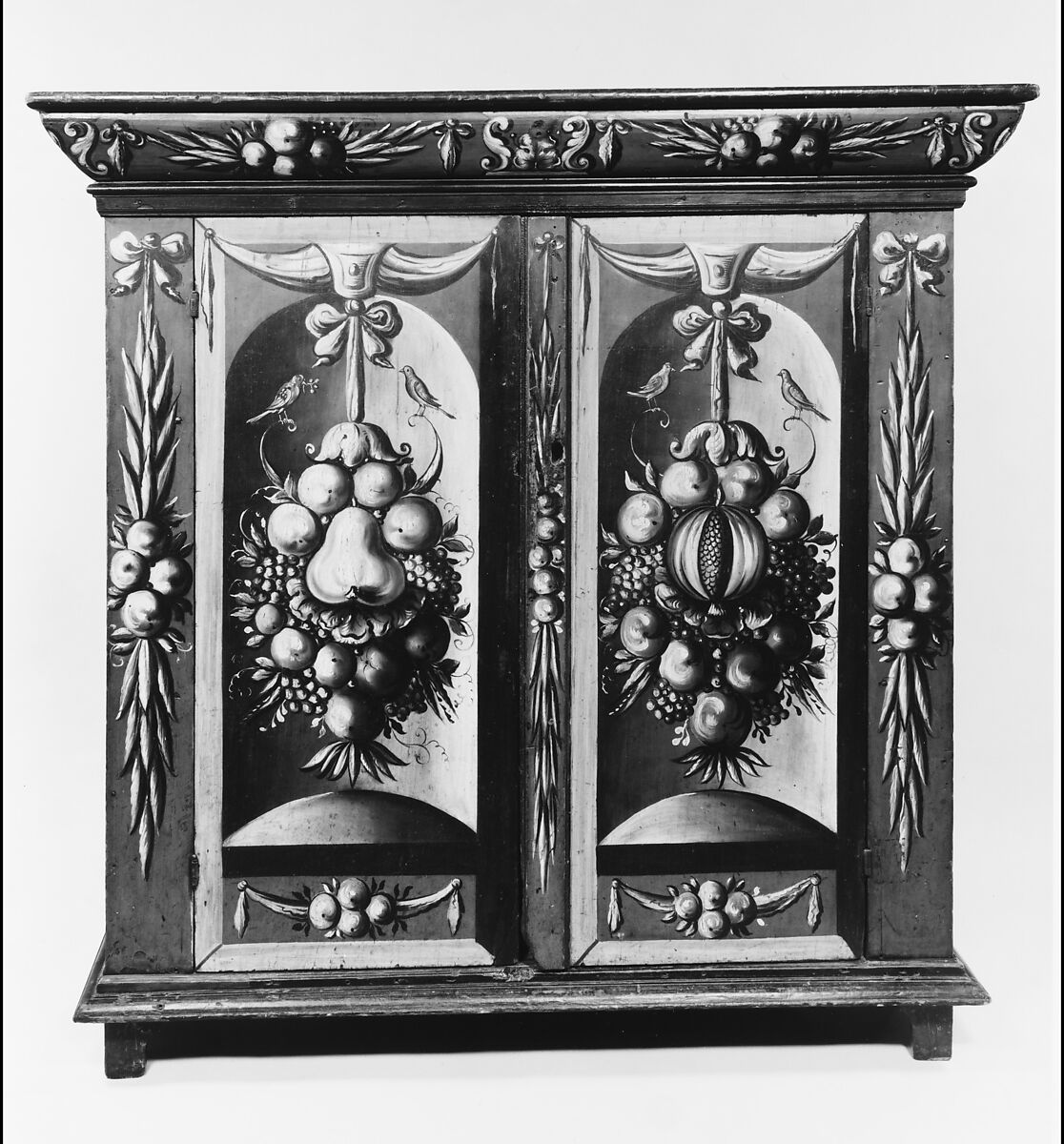 Kast, Painted yellow poplar, red oak, white pine, American