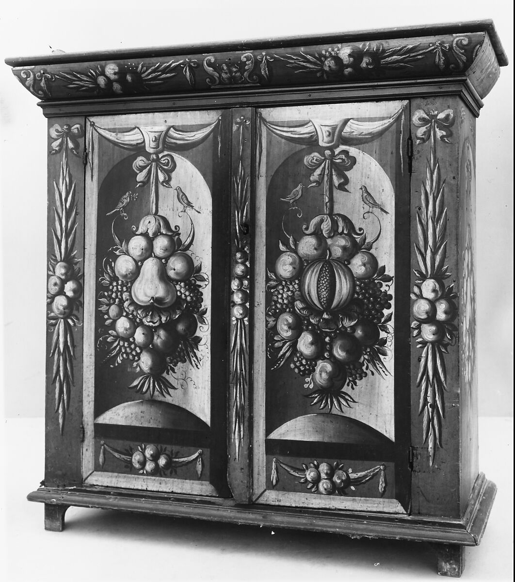 Kast, Painted yellow poplar, red oak, white pine, American