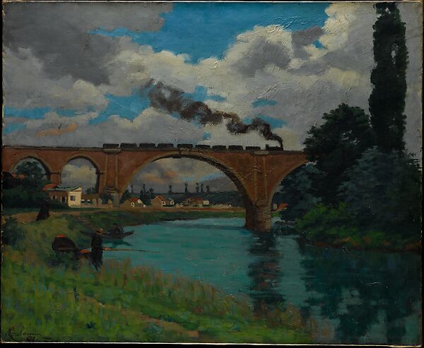 Railroad Bridge over the Marne at Joinville, Armand Guillaumin (French, Paris 1841–1927 Orly), Oil on canvas