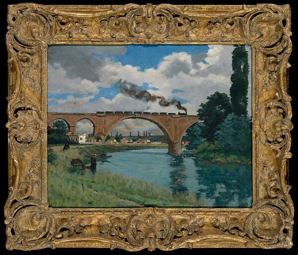 Railroad Bridge over the Marne at Joinville, Armand Guillaumin (French, Paris 1841–1927 Orly), Oil on canvas