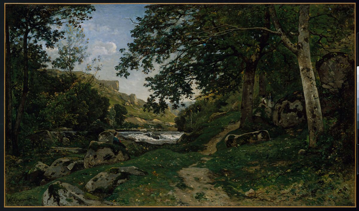 The Rocky Path in the Morvan (Chemin des roches dans le Morvan), Henri-Joseph Harpignies (French, Valenciennes 1819–1916 Saint-Privé), Oil on canvas 
