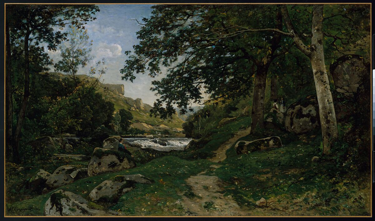 The Rocky Path in the Morvan (Chemin des roches dans le Morvan), Henri-Joseph Harpignies  French, Oil on canvas