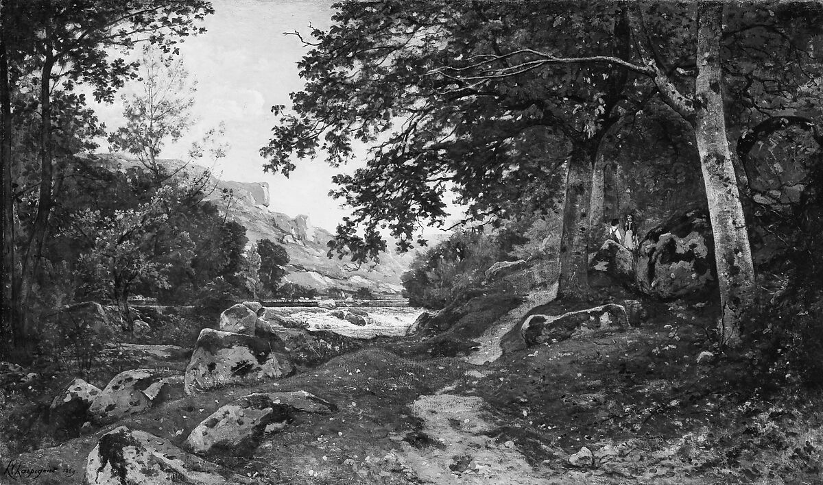 The Rocky Path in the Morvan (Chemin des roches dans le Morvan), Henri-Joseph Harpignies (French, Valenciennes 1819–1916 Saint-Privé), Oil on canvas