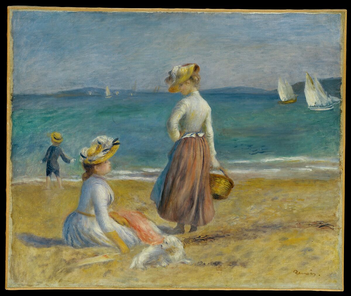 Figures on the Beach, Auguste Renoir (French, Limoges 1841–1919 Cagnes-sur-Mer), Oil on canvas 