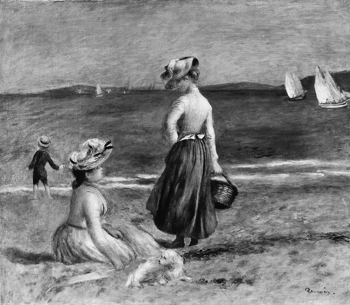 Figures on the Beach, Auguste Renoir (French, Limoges 1841–1919 Cagnes-sur-Mer), Oil on canvas
