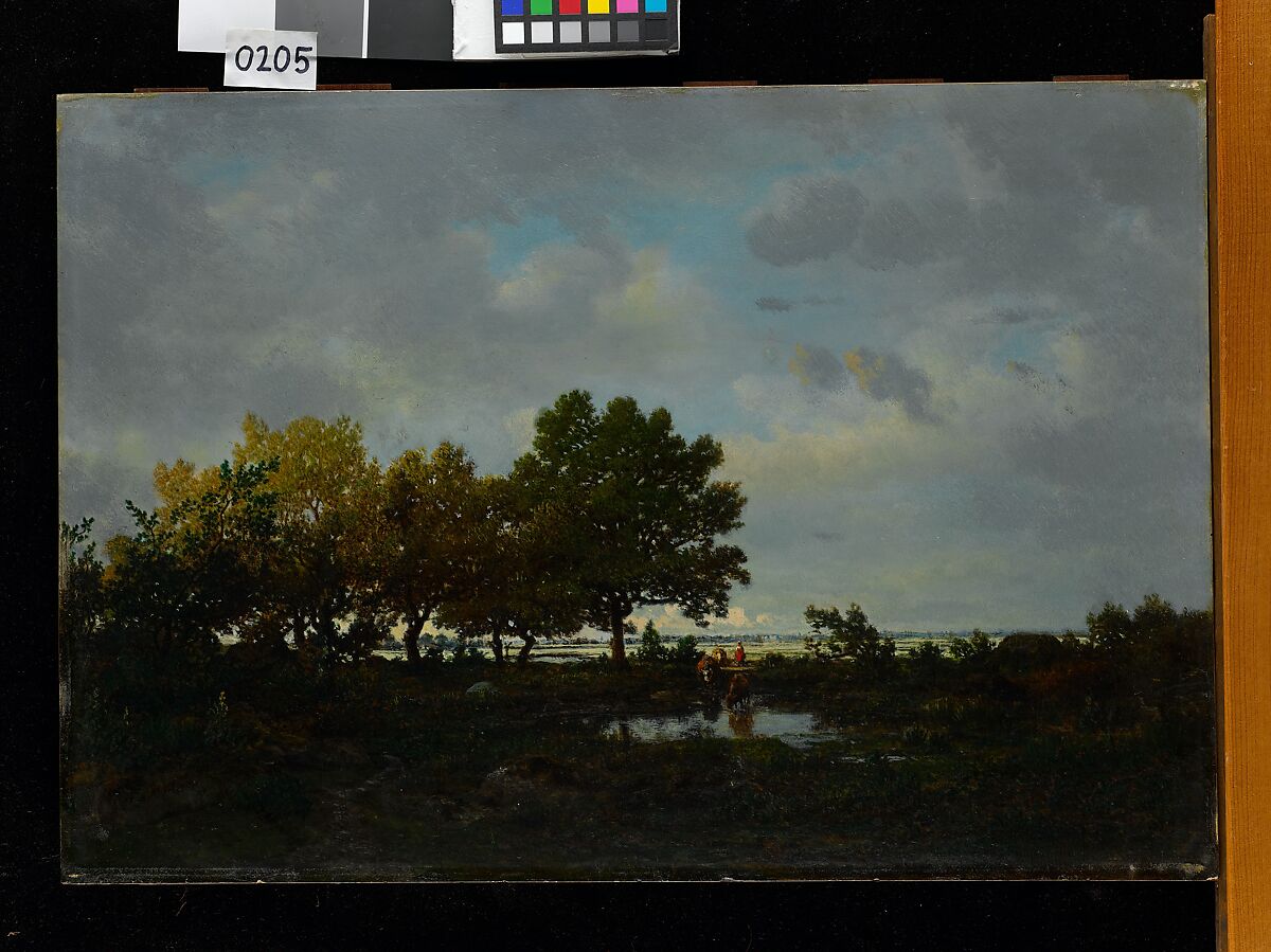 The Pond (La Mare), Théodore Rousseau (French, Paris 1812–1867 Barbizon), Oil on wood
