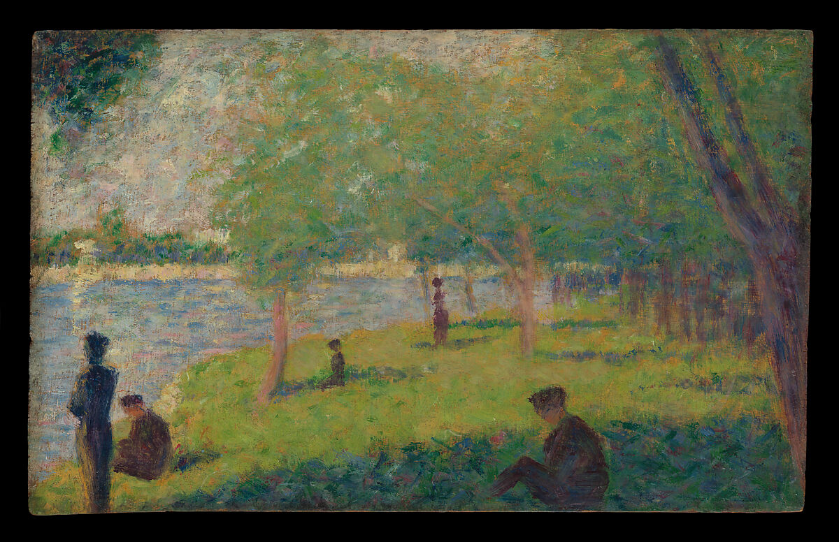 Study for "A Sunday on La Grande Jatte", Georges Seurat (French, Paris 1859–1891 Paris), Oil on wood 
