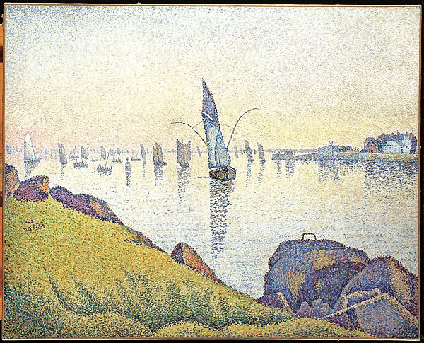 Evening Calm, Concarneau, Opus 220 (Allegro Maestoso), Paul Signac (French, Paris 1863–1935 Paris), Oil on canvas