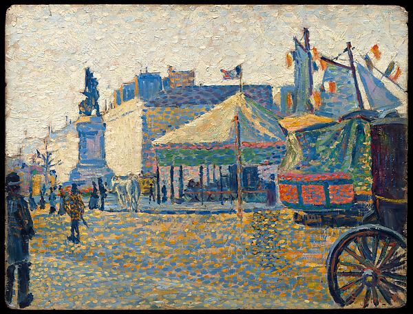 Place de Clichy, Paul Signac  French, Oil on wood