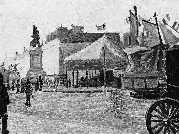 Place de Clichy, Paul Signac (French, Paris 1863–1935 Paris), Oil on wood