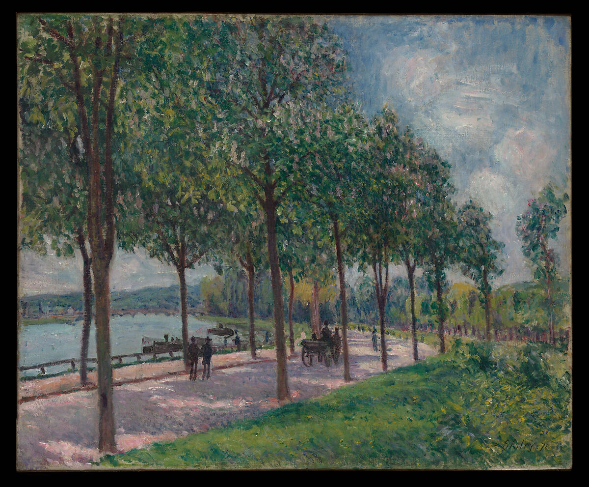 Allée of Chestnut Trees, Alfred Sisley (British, Paris 1839–1899 Moret-sur-Loing), Oil on canvas 