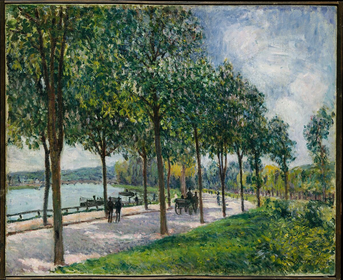 Allée of Chestnut Trees, Alfred Sisley (British, Paris 1839–1899 Moret-sur-Loing), Oil on canvas