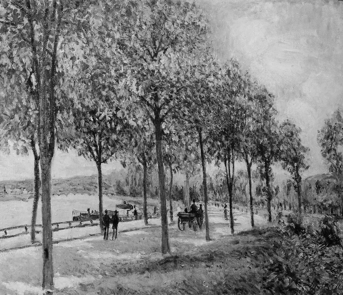 Allée of Chestnut Trees, Alfred Sisley (British, Paris 1839–1899 Moret-sur-Loing), Oil on canvas