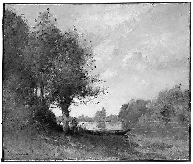 A Pond near Nangis, Paul-Désiré Trouillebert (French, Paris 1829–1900 Paris), Oil on canvas