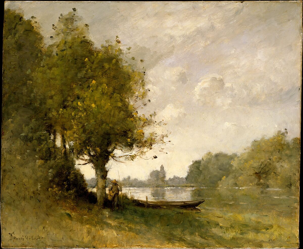 A Pond near Nangis, Paul-Désiré Trouillebert (French, Paris 1829–1900 Paris), Oil on canvas 