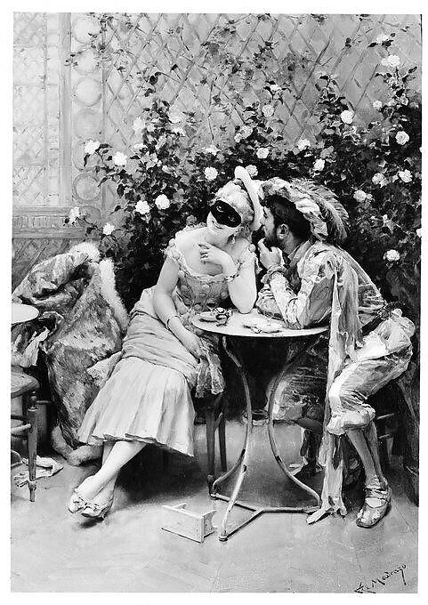 Masqueraders, Raimundo de Madrazo y Garreta (Spanish (born Italy), Rome 1841–1920 Versailles), Oil on canvas