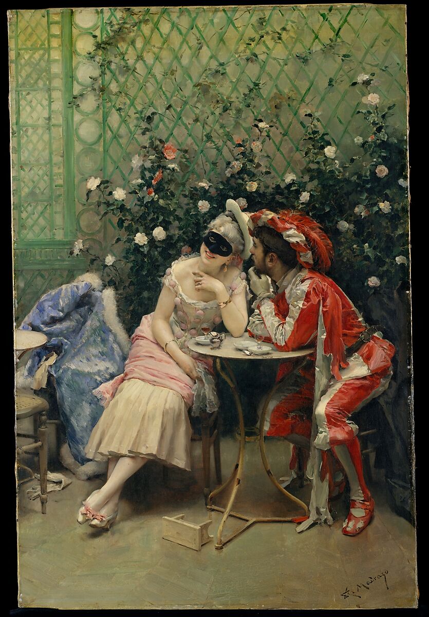 Masqueraders, Raimundo de Madrazo y Garreta (Spanish (born Italy), Rome 1841–1920 Versailles), Oil on canvas 
