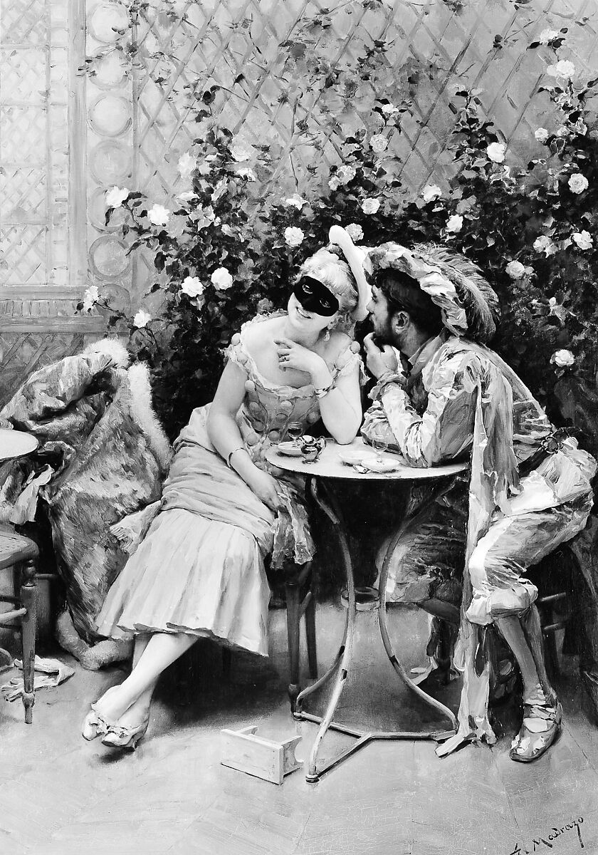 Masqueraders, Raimundo de Madrazo y Garreta (Spanish (born Italy), Rome 1841–1920 Versailles), Oil on canvas