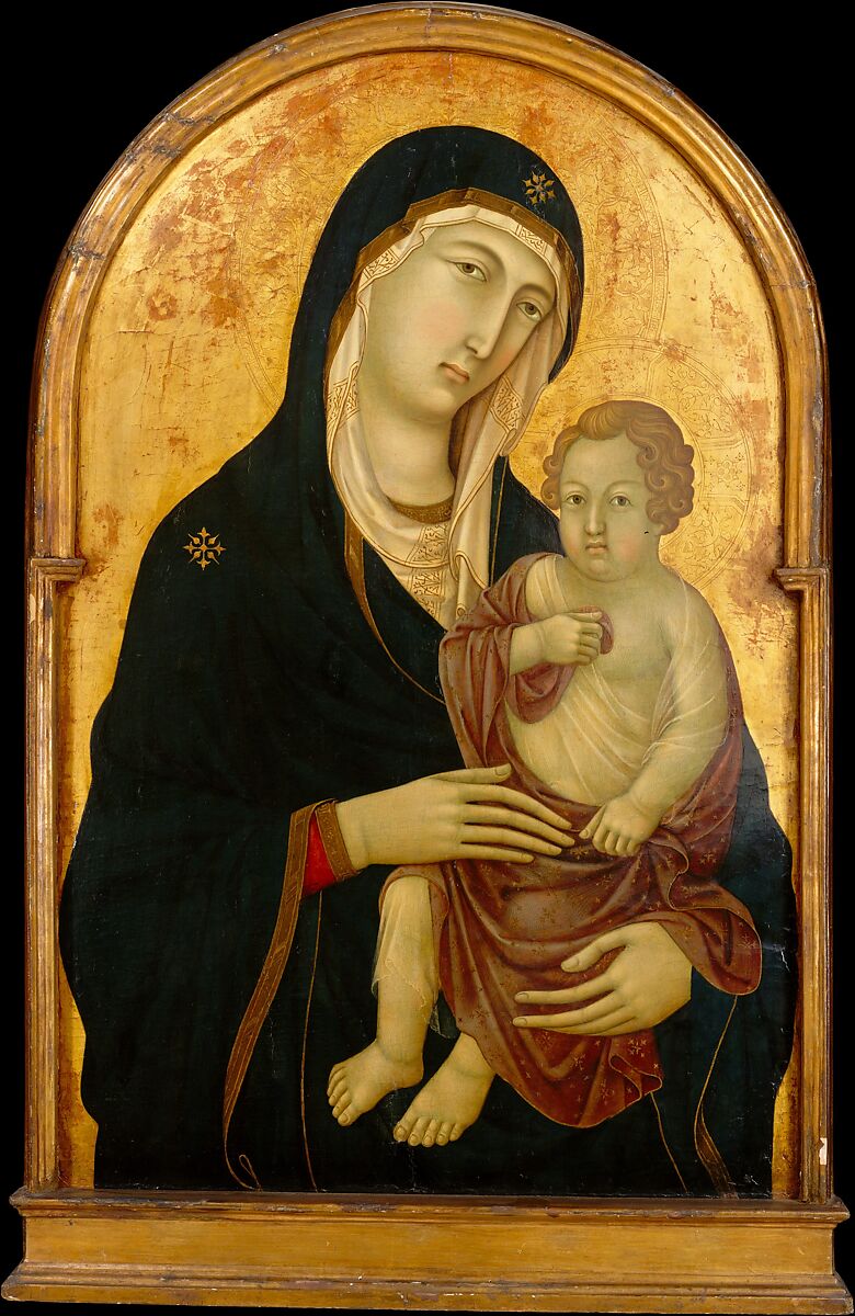 Madonna and Child, Workshop of Ugolino da Siena (Ugolino di Nerio) (Italian, Siena, active by 1317–died ?1339/49), Tempera on wood, gold ground 