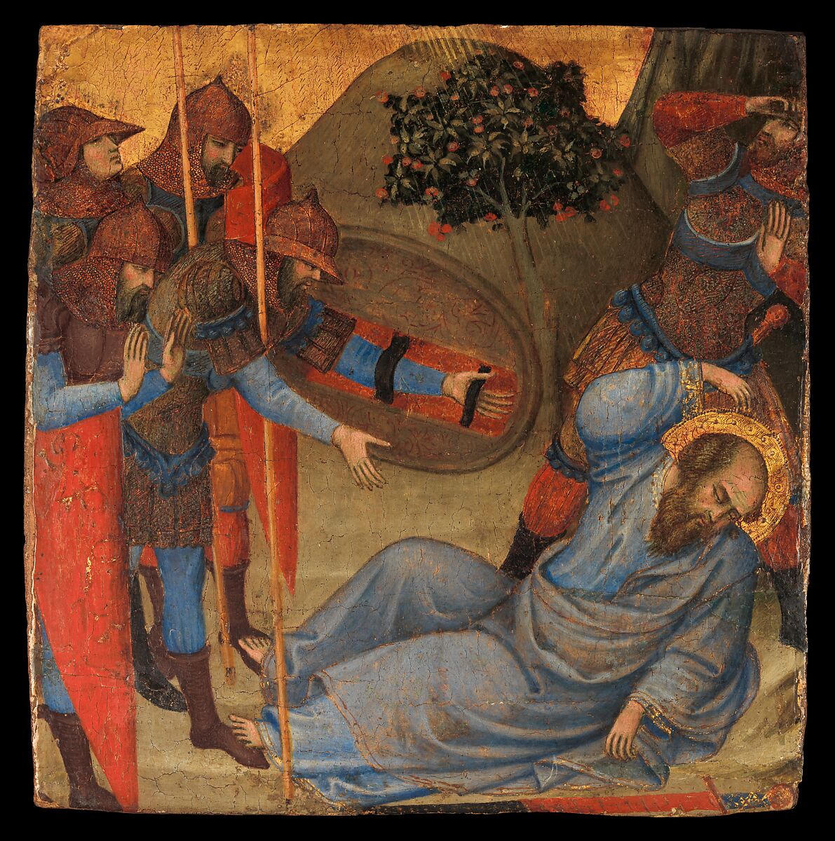 The Conversion of Saint Paul, Spinello Aretino (Spinello di Luca Spinelli) (Italian, born Arezzo 1345–52, died 1410 Arezzo), Tempera on wood, gold ground 