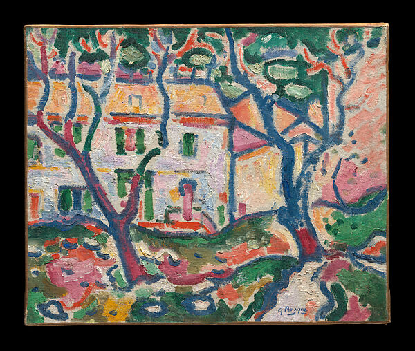 House behind Trees, Georges Braque (French, Argenteuil 1882–1963 Paris), Oil on canvas 