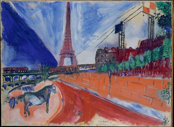 Marc Chagall Le Pont de Passy et la Tour Eiffel The