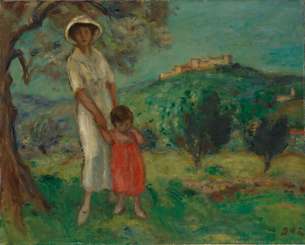 Woman and Child, Georges d&#39;Espagnat (French, 1870–1950), Oil on canvas 