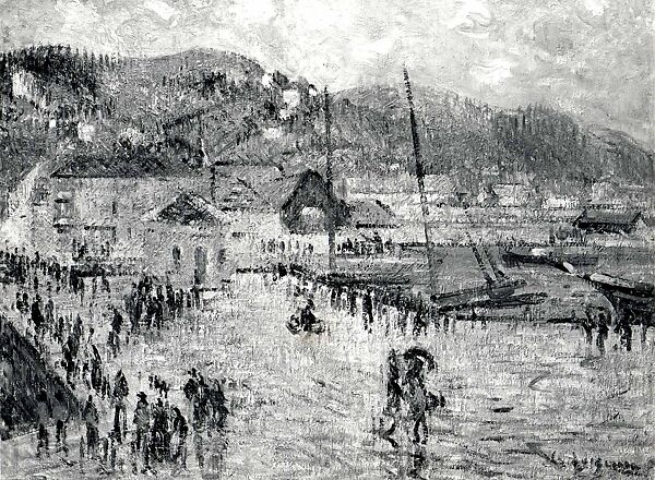 Le Grand Quai, Fécamp, Gustave Loiseau (French, 1865–1935), Oil on canvas