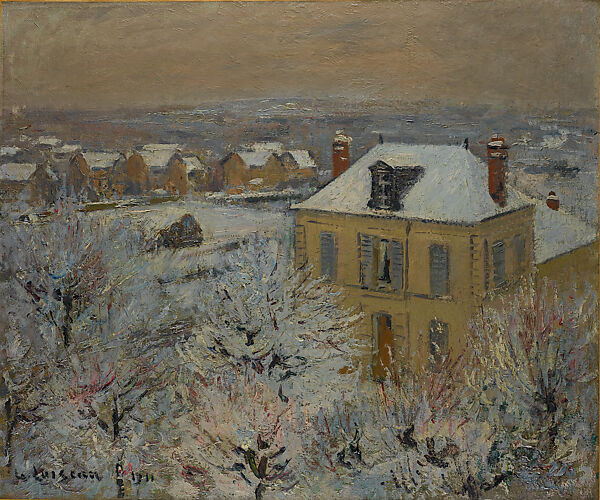 House in Winter, Gustave Loiseau (French, 1865–1935), Oil on canvas 